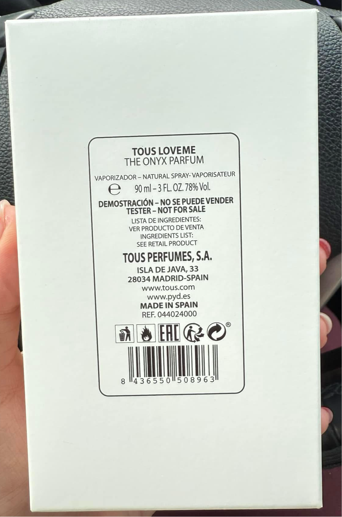 Tous Onyx Tester