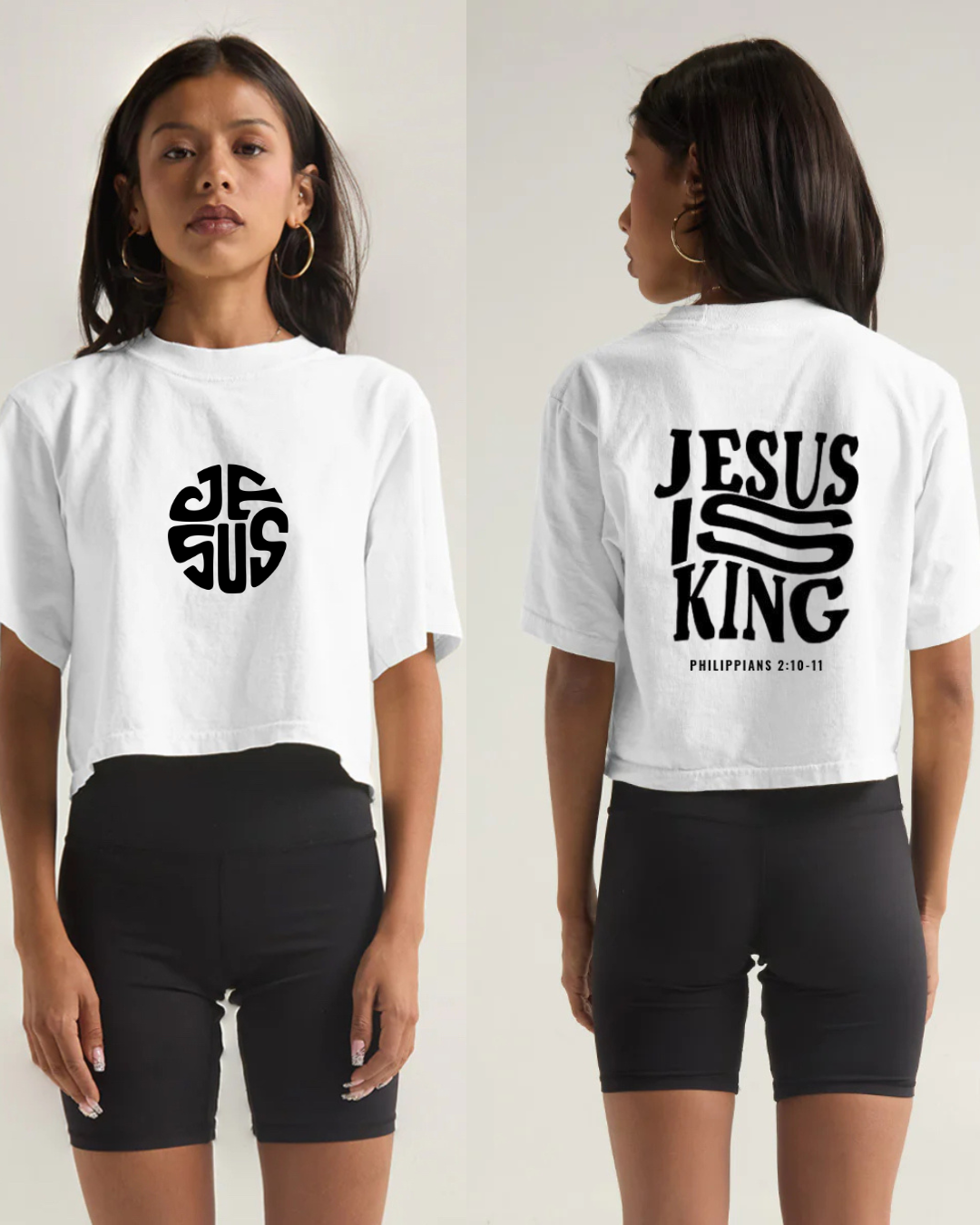 JESUS IS KING (Crop Top Oversize)
