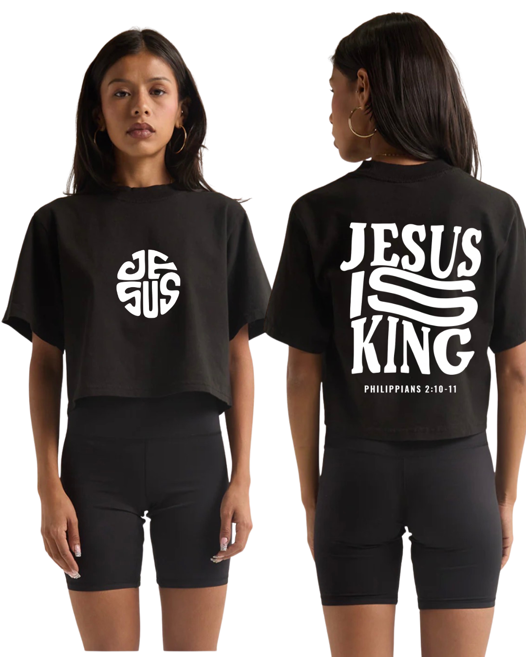 JESUS IS KING (Crop Top Oversize)