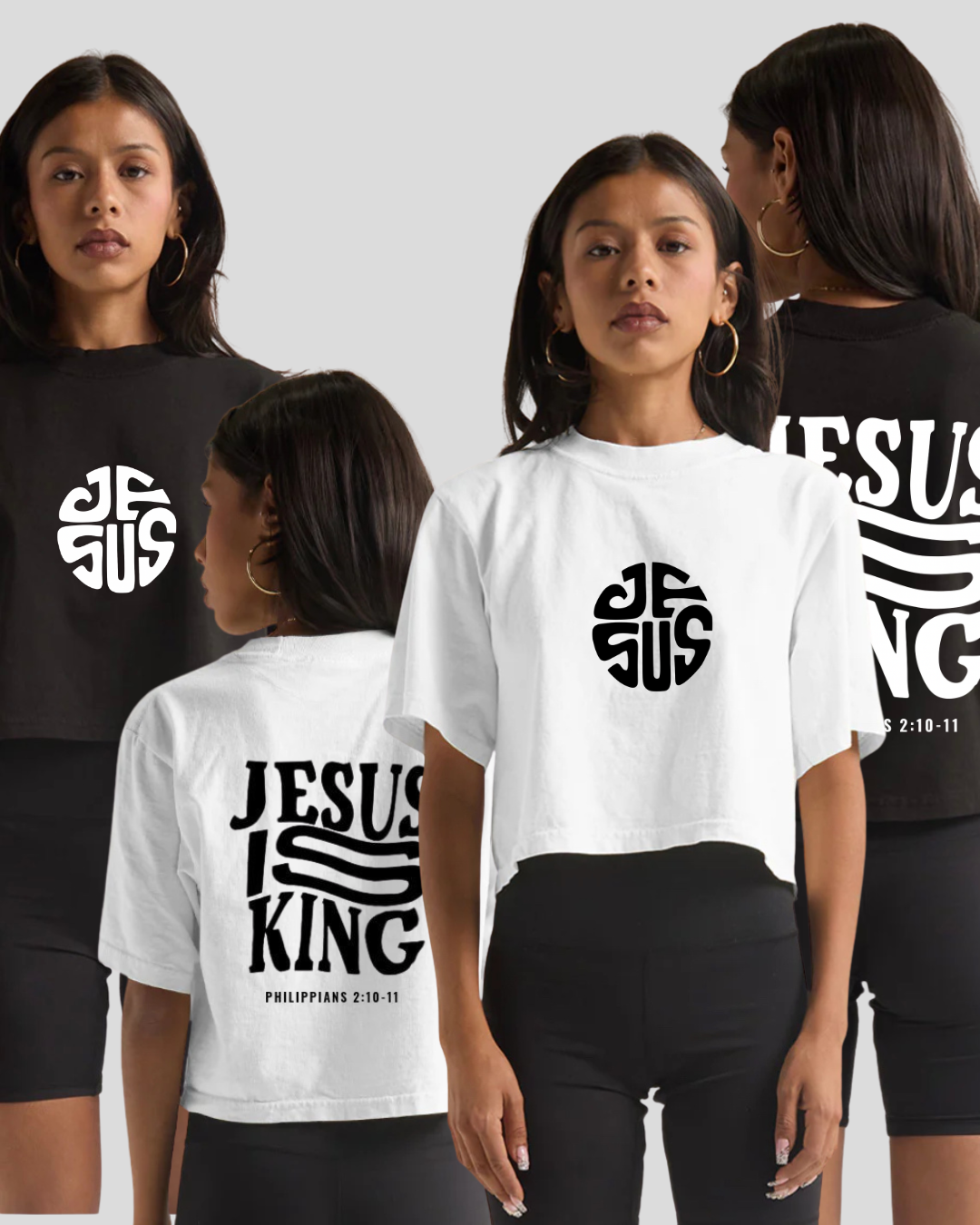 JESUS IS KING (Crop Top Oversize)